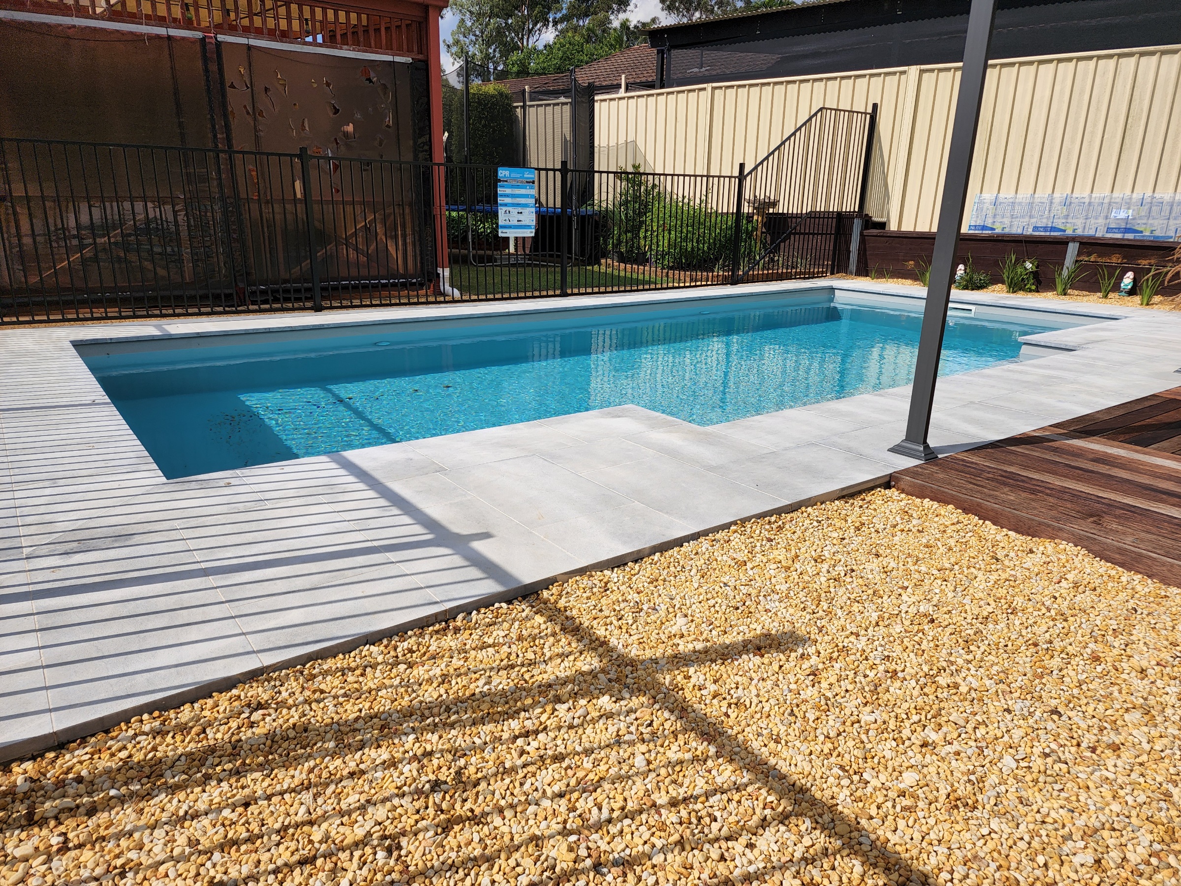 An 8 m Heritage fibreglass pool we installed in Whitehaven finish