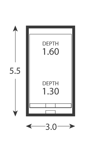 Avanti pool dimension diagram