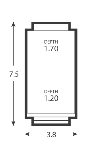 Classic pool dimension diagram