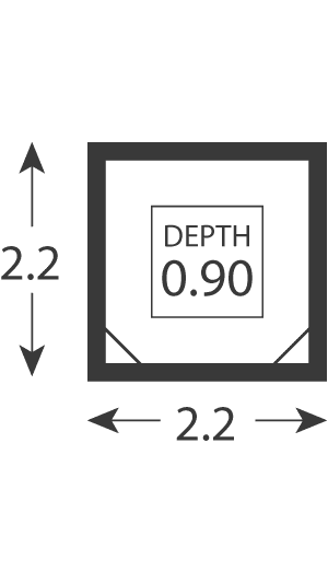 Square Spa dimension diagram